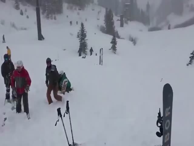Спасти замурованного в снег