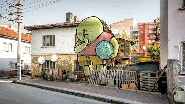 Гиганты в городе – рисунки Хекана Келеша (35 фото)
