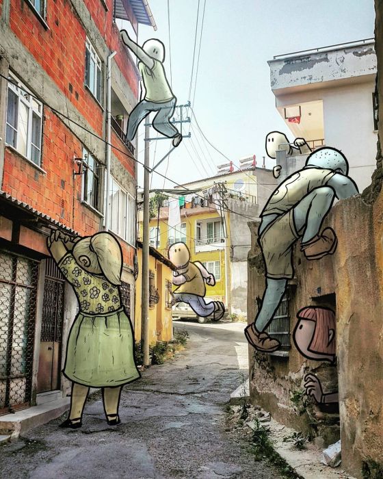 Гиганты в городе – рисунки Хекана Келеша (35 фото)
