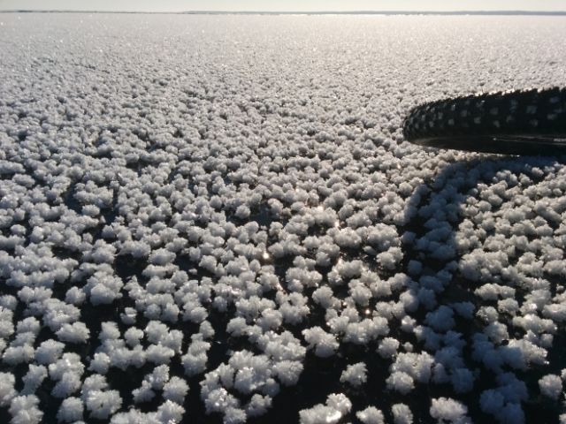 Странное природное явление на Ладожском озере (3 фото)