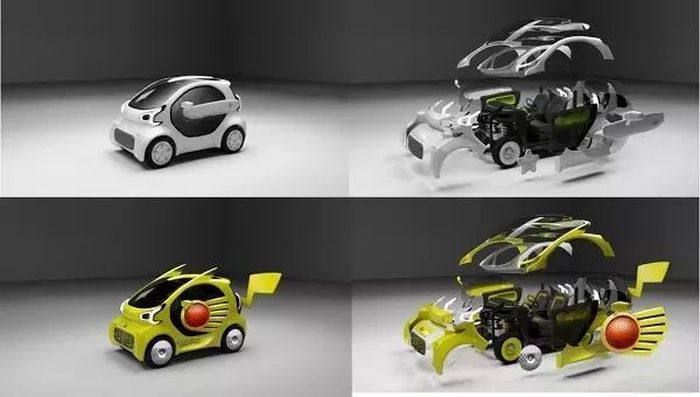 Китайцы спроектировали первый 3D-электромобиль для массового производства   (9 фото)