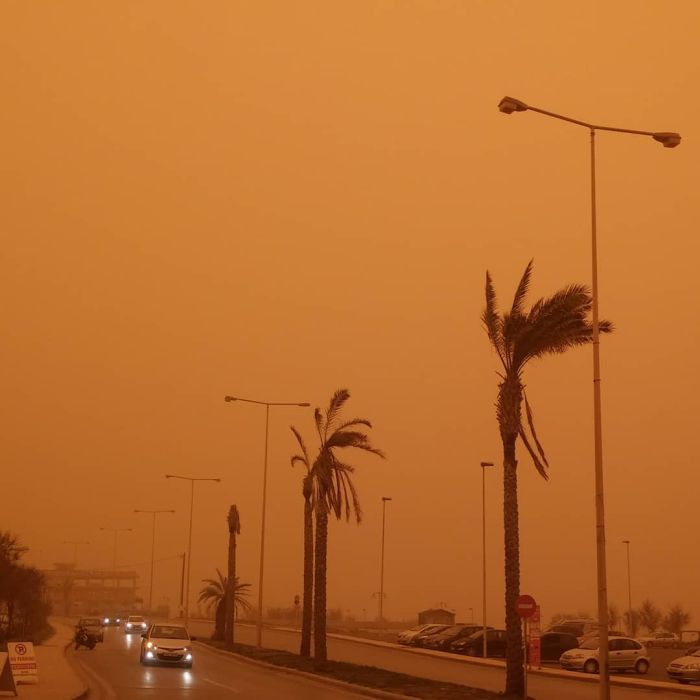 Африканская пыль на острове Крит (8 фото + видео)