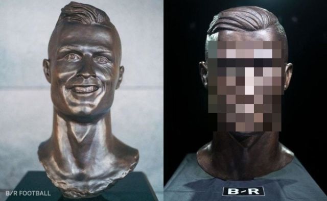 Автор скульптуры-мема Криштиану Роналду сделал второй бюст футболиста (3 фото)
