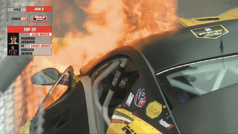Неудачный дебют Ferrari 599 GTB Fiorano в гонке Formula Drift (6 фото)
