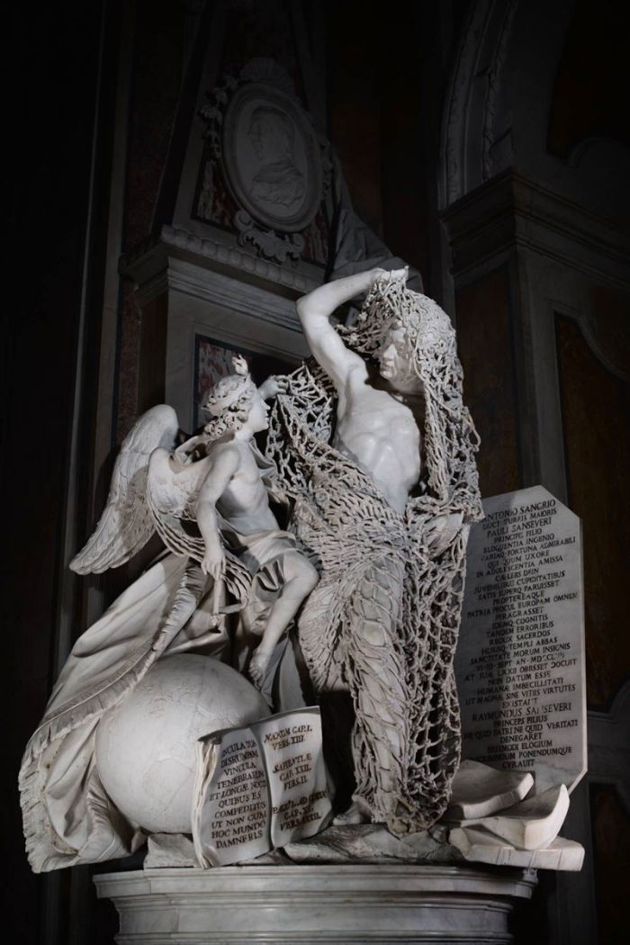 Скульптуры Музея Капеллы Сан-Северо в Неаполе (36 фото)