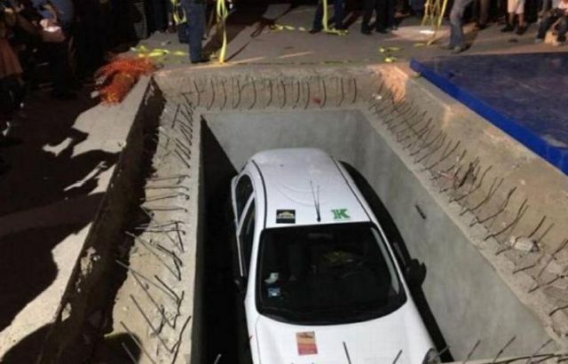 В Мексике выигранный в лотерею автомобиль закопали под землю на 50 лет (2 фото + видео)