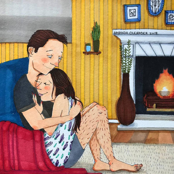 Отношения и супружеская жизнь в рисунках Аманды Олеандер (39 картинок)
