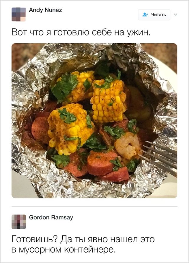 Шеф-повар Гордон Рамзи оценивает блюда своих подписчиков (19 картинок)