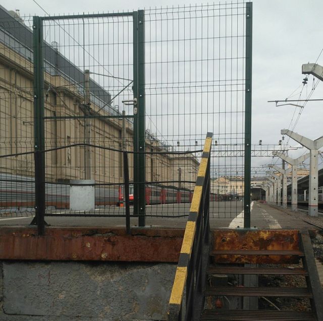 Перрон на Московском вокзале в Санкт-Петербурге (2 фото)