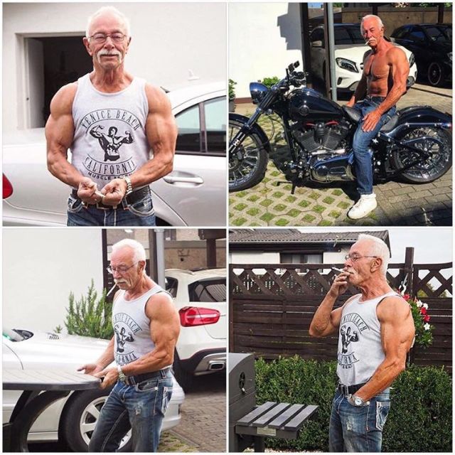 Хайнц Вернер Бонгард - 74-летний бодибилдер из Германии (12 фото)