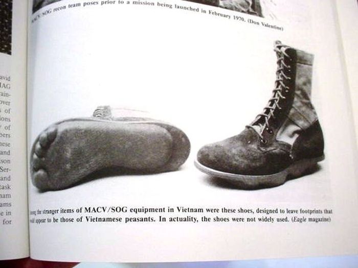 Особая обувь спецназа США во Вьетнаме (3 фото)