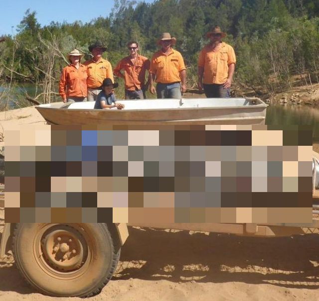 В Австралии был пойман 600-килограммовый крокодил (3 фото)