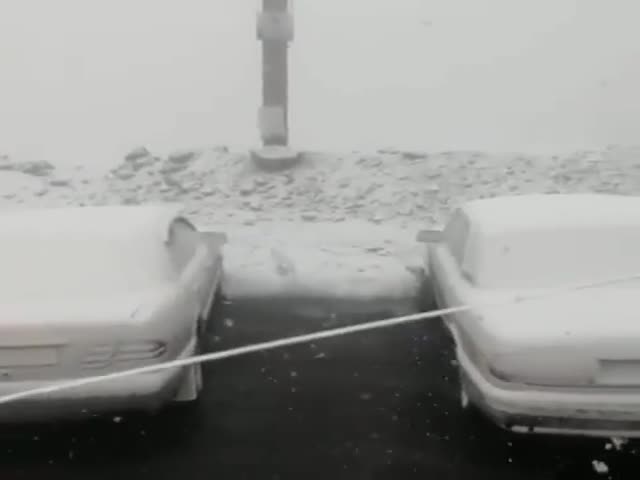 Норильске в разгар лета выпал снег (2 видео)