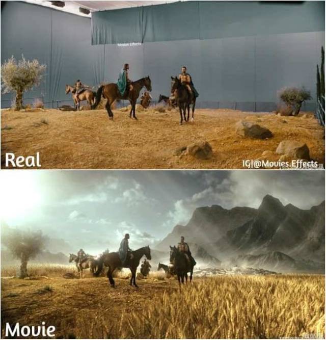 Современные кинофильмы до и после добавления компьютерной графики (44 фото)