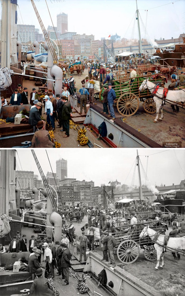 "До и после" колоризации старых снимков (30 фото)