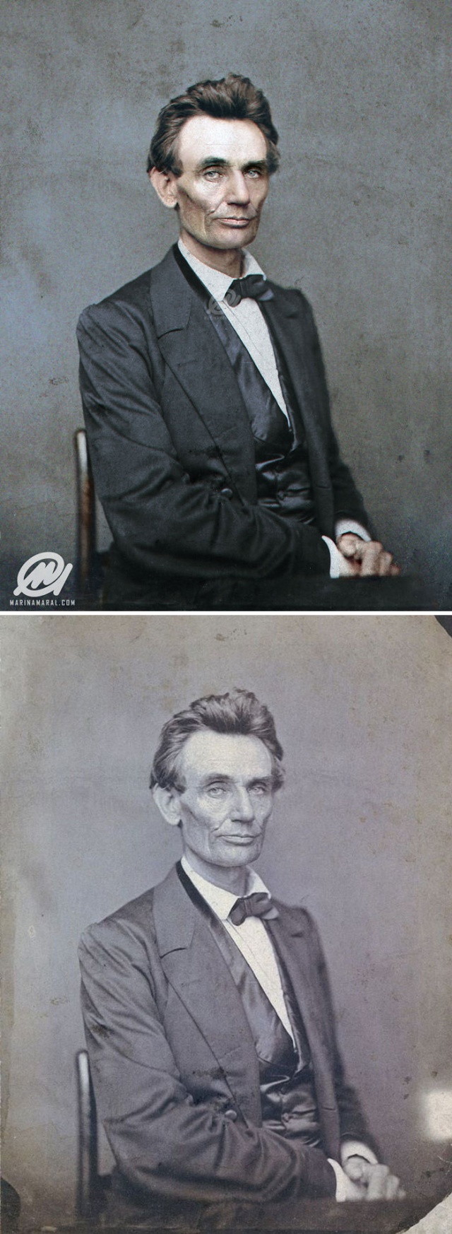 "До и после" колоризации старых снимков (30 фото)