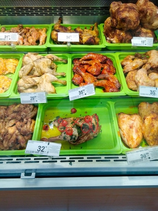 Сколько дней на прилавке магазина может пролежать жареная курица? (12 фото)