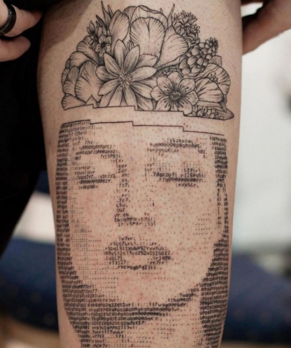 Необычные татуировки в стиле "ASCII" (18 фото)