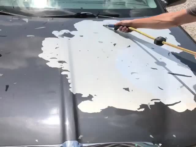Как очистить старый автомобиль от краски?