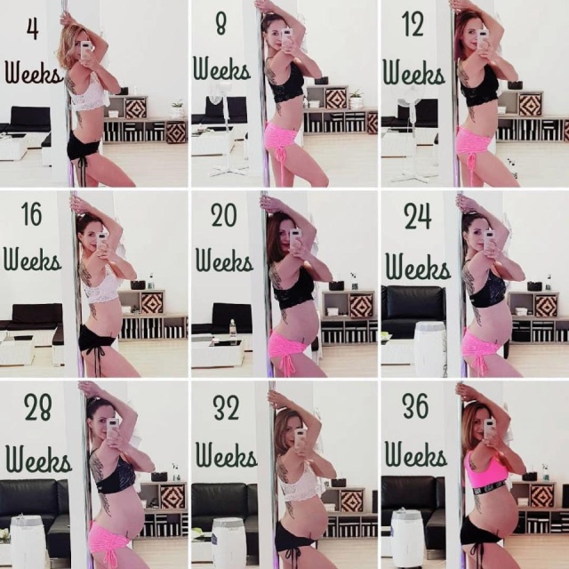 Беременная девушка продолжает заниматься танцами на шесте, несмотря на беспокойство родственников (10 фото + видео)