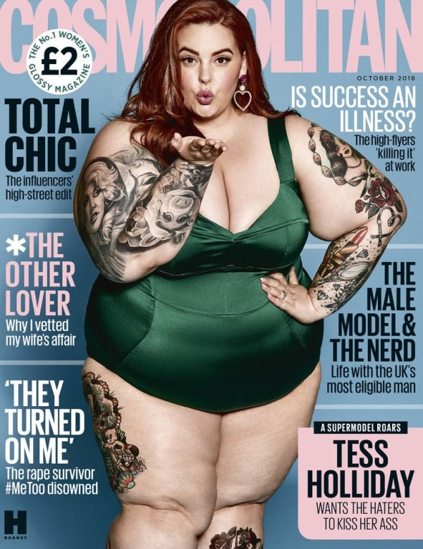 Модель с весом в полтора центнера попала на обложку Cosmopolitan (3 фото)