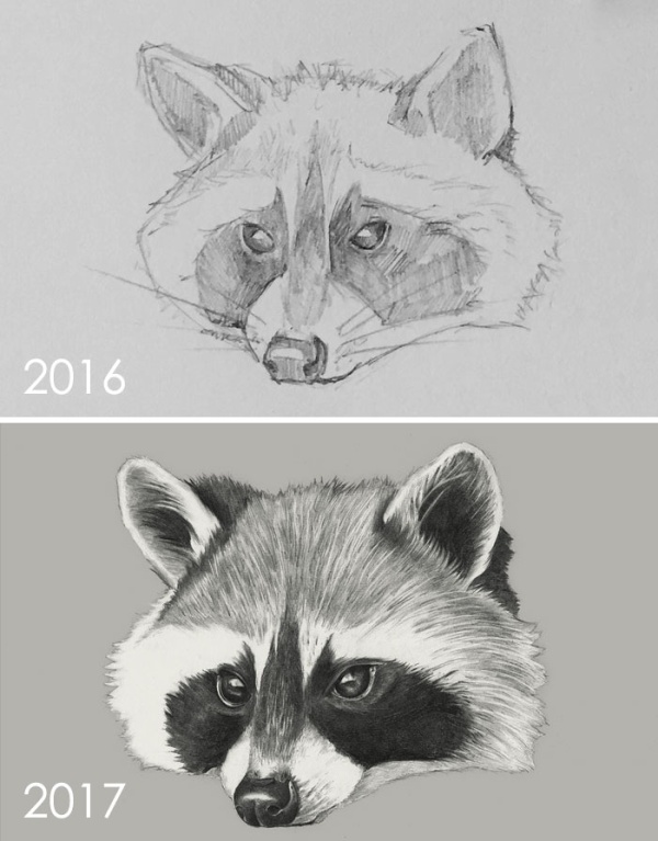 Прогресс мастерства в рисунках (30 фото)