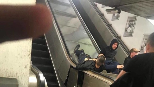 Обрушение эскалатора в римском метро, в котором пострадали фанаты ЦСКА (9 фото + 3 видео)
