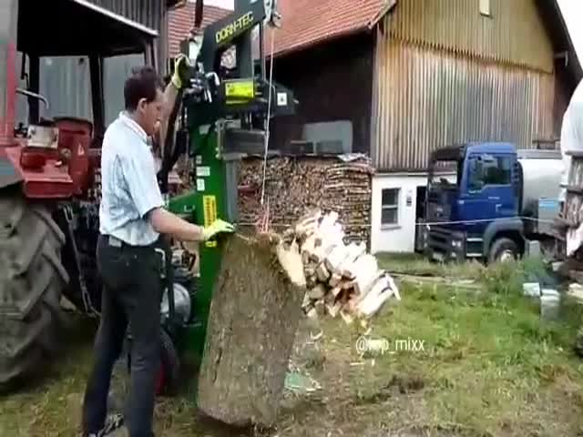 Полезное устройство для работы со срезанными деревьями