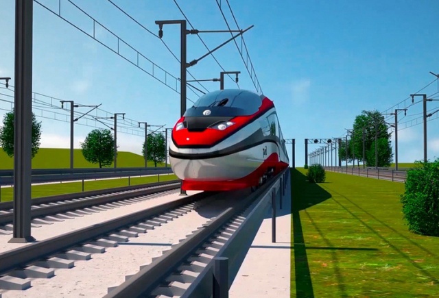 Концепт первого высокоскоростного поезда от РЖД (6 фото)