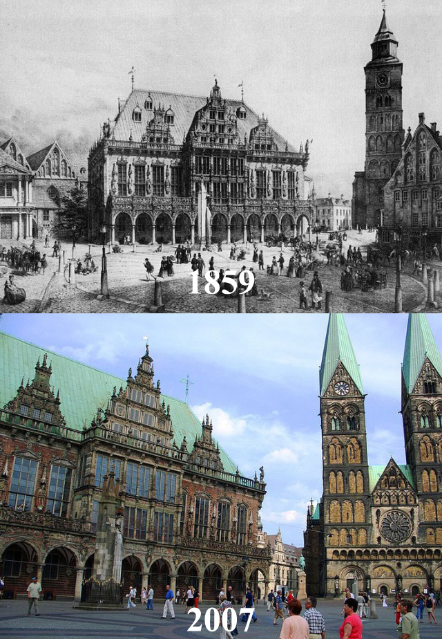 Hogyan alakultak a világ városai az évek során: akkor és most (13 fotó)