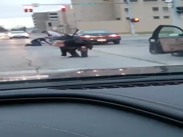 Разборки водителей на дороге в Огайо