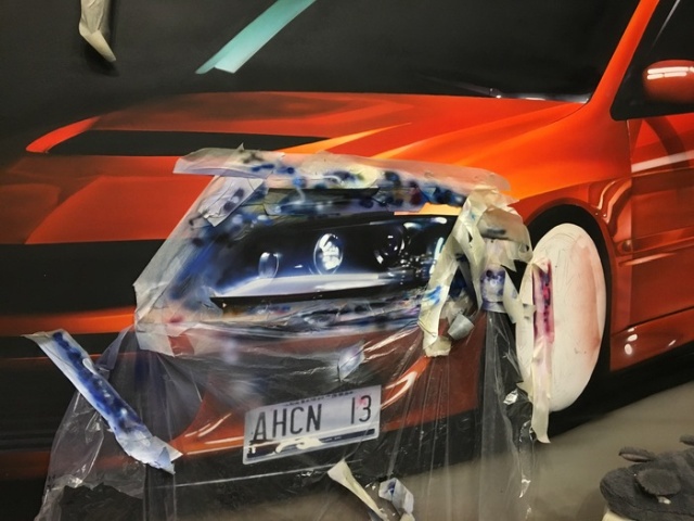 Реалистичный рисунок спорткара Mitsubishi Lancer Evo (18 фото)