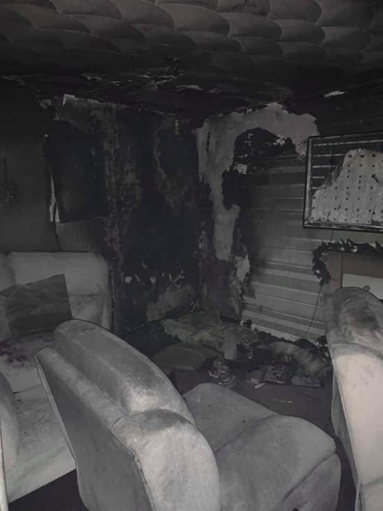 Рождественская ёлка стала причиной пожара, оставив британскую семью без дома (6 фото)