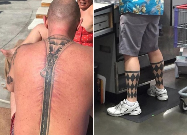 Странные и нелепые татуировки (17 фото)