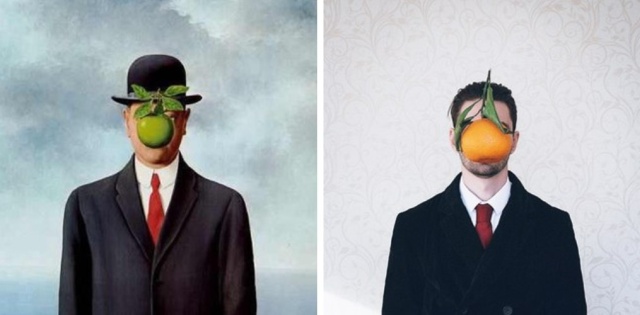 Пользователи социальной сети воссоздают известные картины, позируя для фото (24 фото)