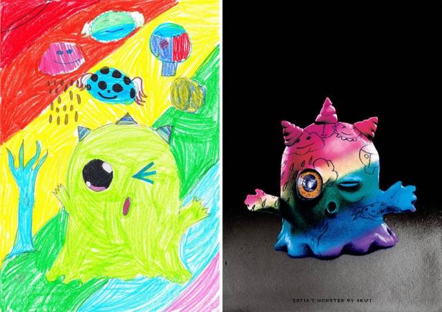 Когда детские рисунки перерисовывают профессиональные иллюстраторы (50 фото)