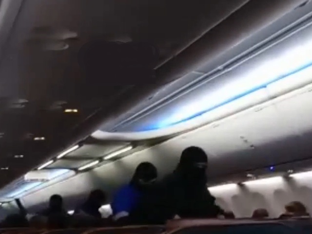 Задержание пьяного пассажира, захватившего самолет "Сургут - Москва"