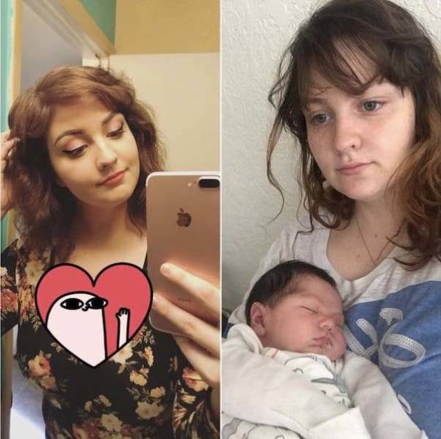 "До и после" рождения ребенка (30 фото)