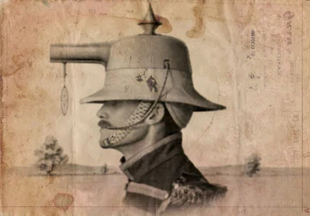 "Стреляющий шлем" от изобретателя Альберта Прэтта (4 фото)