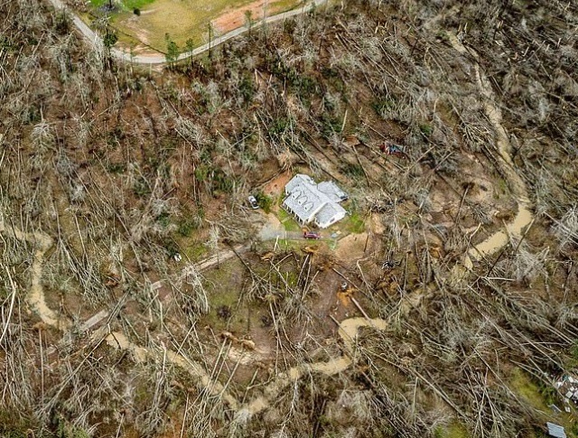 Дом, уцелевший во время разрушительного торнадо (10 фото)