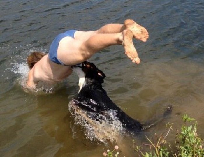 Самый неудачный прыжок в воду
