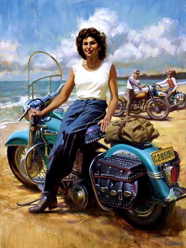 Девушки и мотоциклы. Pin-up Girls Moto