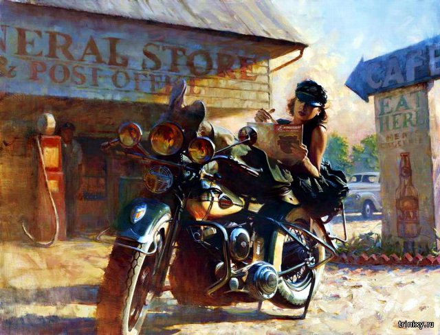 Девушки и мотоциклы. Pin-up Girls Moto