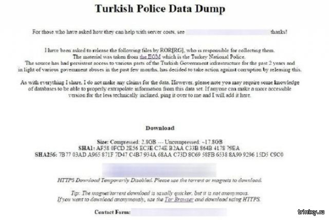 В сеть попали личные данные 50 миллионов граждан Турции