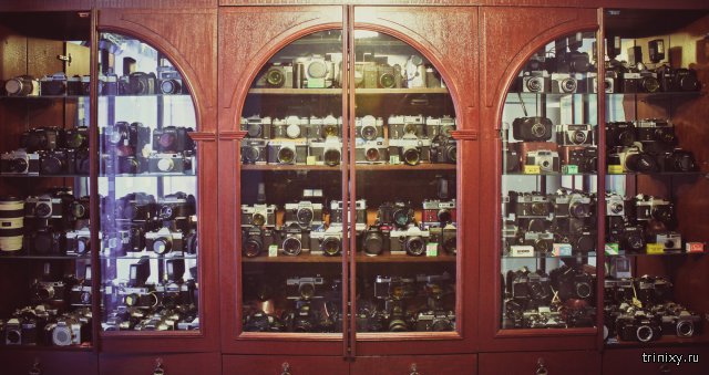 Коллекция старых фотоаппаратов