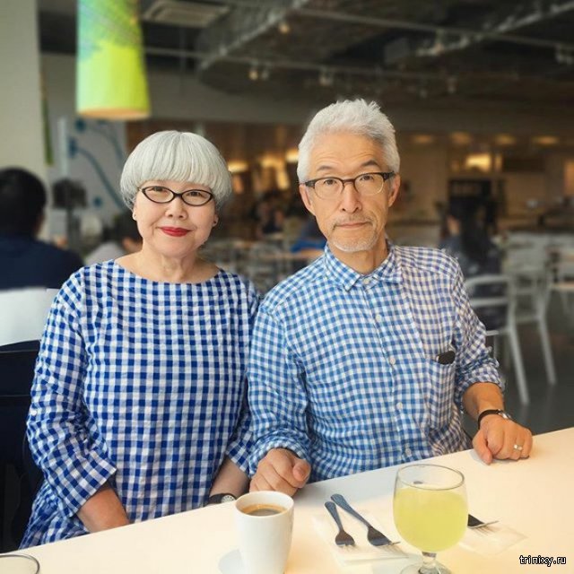 Стильная пожилая пара из Японии