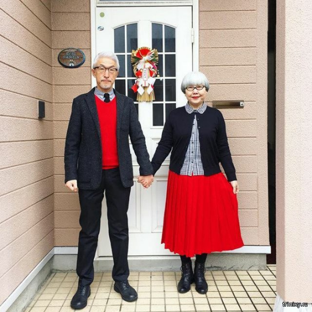 Стильная пожилая пара из Японии