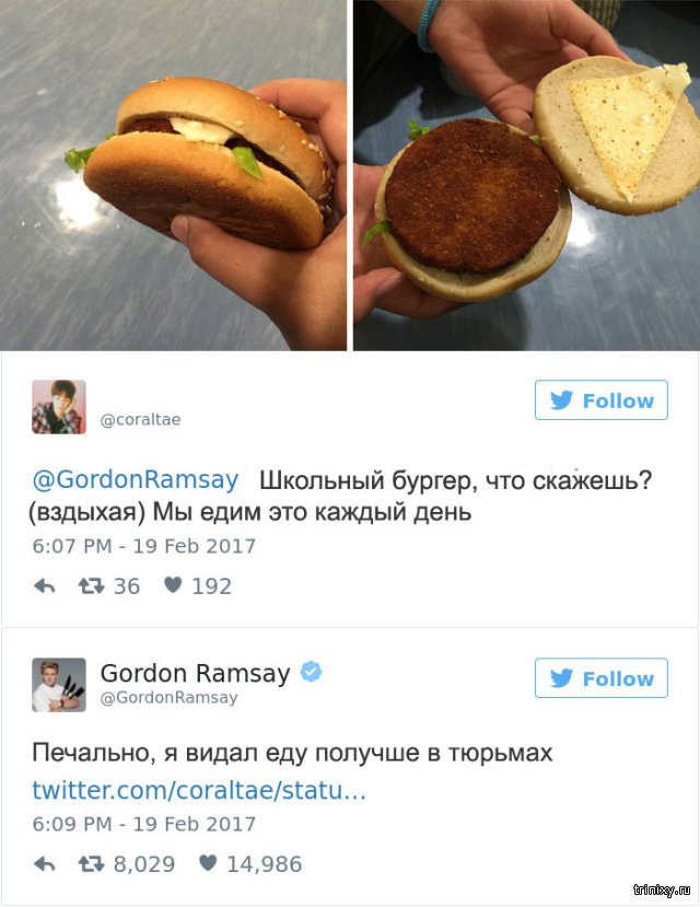 Реакция Гордона Рамзи на блюда кулинаров-любителей