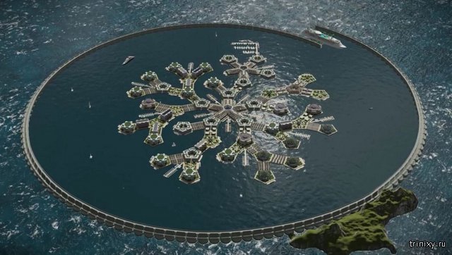 Проект первого в мире города на воде в Тихом океане