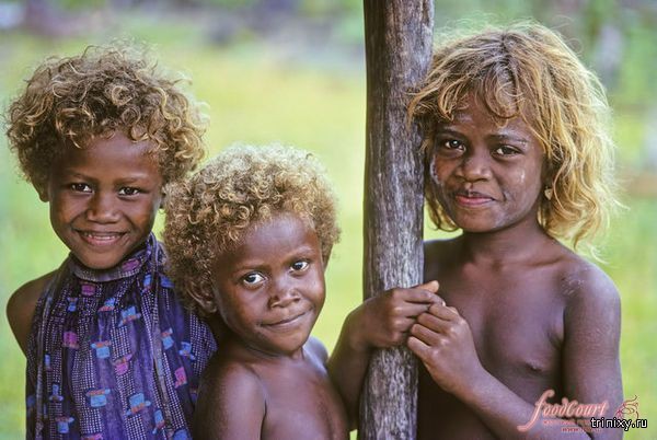 Чернокожие блондины родом из Меланезии